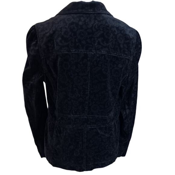 Y2K Velvet Gothic Punk Victorian Style Jacket L Dark Academia Gathers Art Peplum - Picture 12 of 12